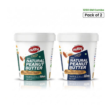 Combo - Nutty Natural Peanut Butter Creamy & Crunchy (2 × 1.25kg)