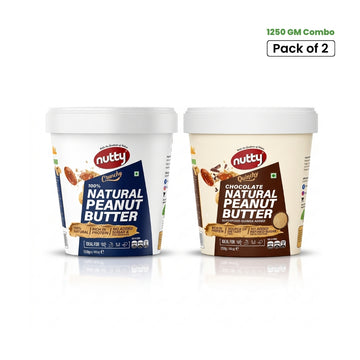 Combo - Nutty Natural Peanut Butter Chocolate Quinchy & Crunchy (2 × 1.25kg)