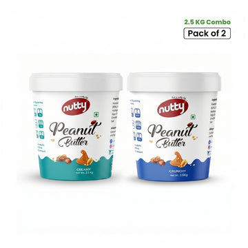 Combo - Nutty Peanut Butter Creamy & Crunchy (2 × 2.5kg)