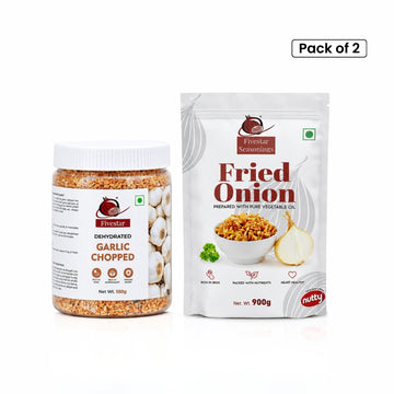Combo - Fivestar Fried Onion Barista 900g (Edible Oil) + Dehydrated Garlic Chopped 550g