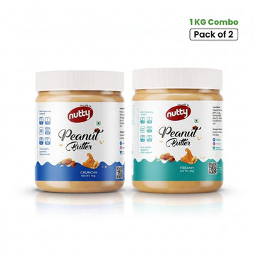 Combo - Nutty Peanut Butter Creamy & Crunchy(2 × 1kg)