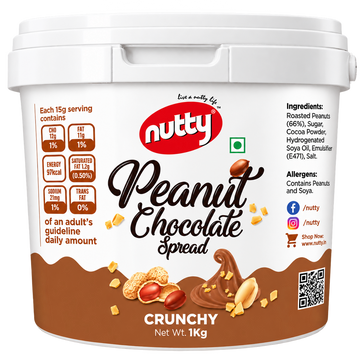 Nutty Peanut Chocolate Spread Crunchy (1kg)