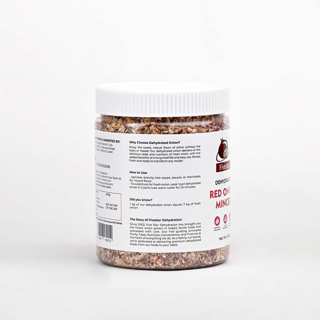 Fivestar Dehydrated Red Onion Minced 400g
