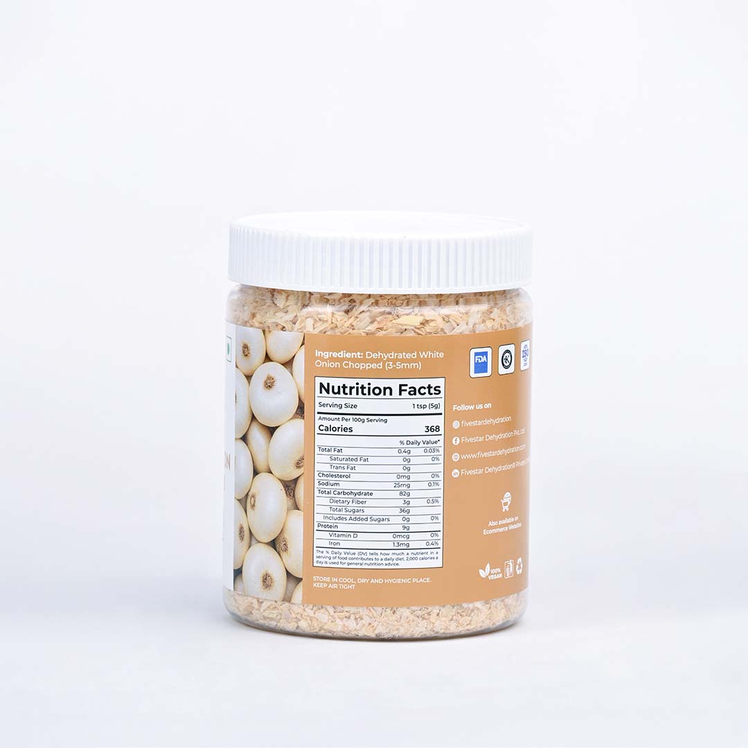Fivestar Dehydrated White Onion Chopped 400g
