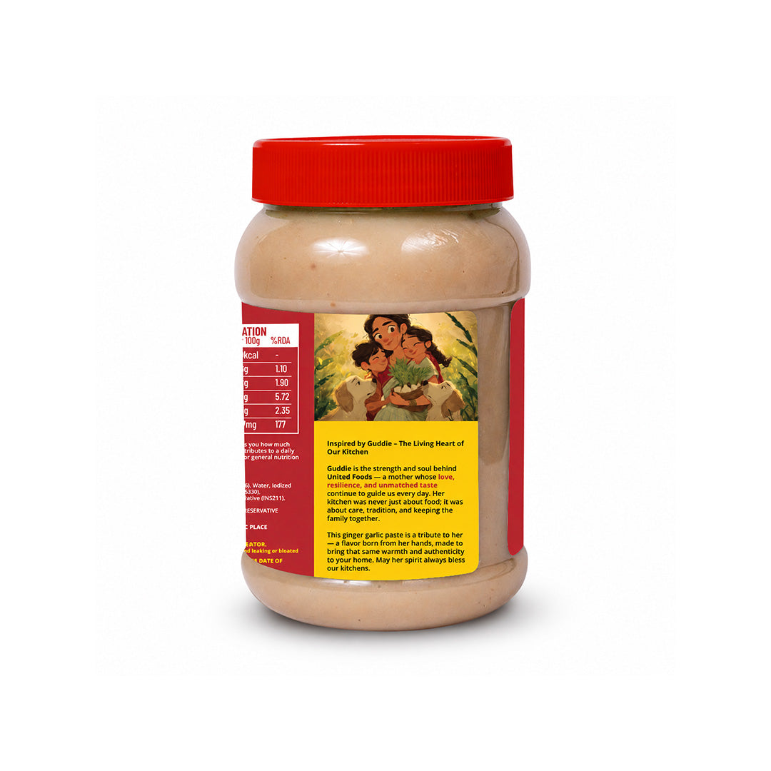 Guddie Ginger Garlic Paste Pouch (1 kg)
